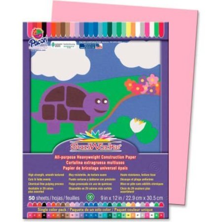 PACON CORPORATION Pacon¬Æ SunWorks Groundwood Construction Paper, 12"x9", Pink, 50 Sheets 7003